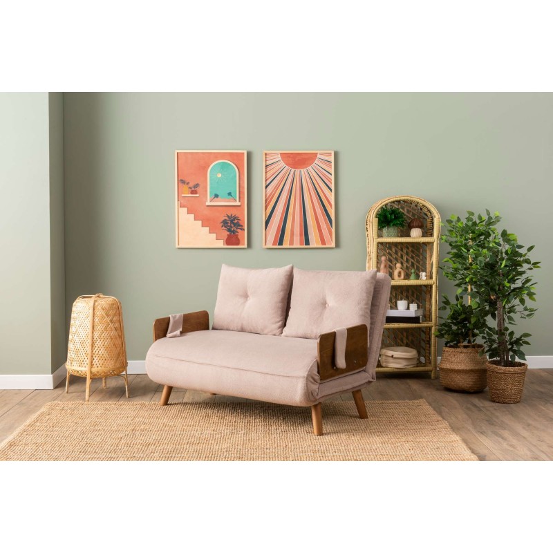 2-Seat Sofa-Bed Cosmo 2-Seater - Bohemian Mink Mink