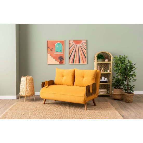 2-Seat Sofa-Bed Cosmo 2-Seater - Bohemian Mustard Mustard