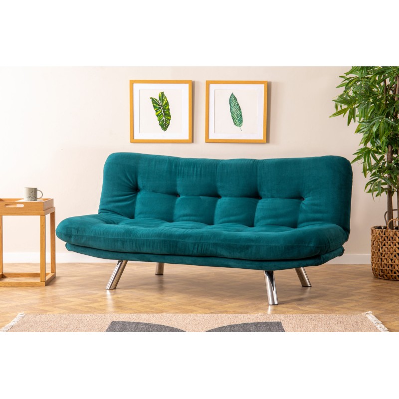 Atelier del Sofa 3-Seat Sofa-Bed Misa Small Sofabed - Petrol Green Petrol Green
