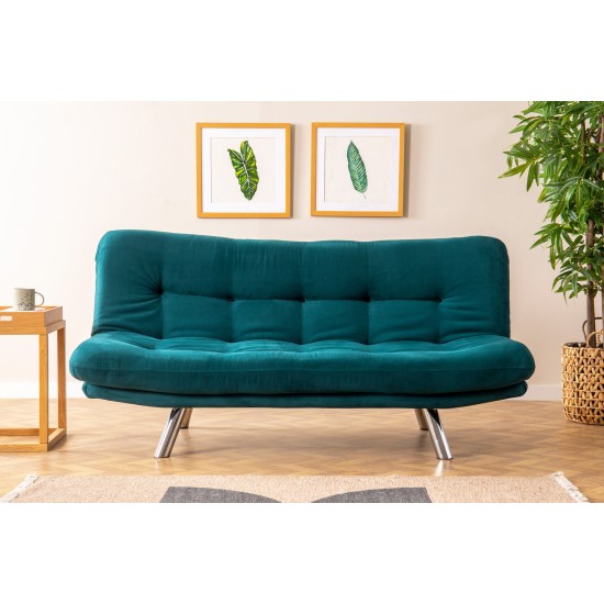 3-Seat Sofa-Bed Misa Small Sofabed - Petrol Green Petrol Green Atelier del Sofa 3-Seat Sofa-Bed Misa Small Sofabed - Petrol Green Petrol Green