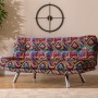 3-Seat Sofa-Bed Misa Small Sofabed - Patchwork Multicolor