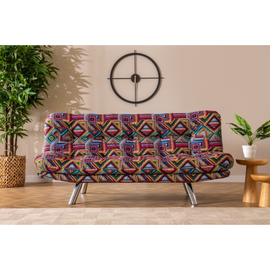 3-Seat Sofa-Bed Misa Small Sofabed - Patchwork Multicolor Atelier del Sofa 3-Seat Sofa-Bed Misa Small Sofabed - Patchwork Multicolor