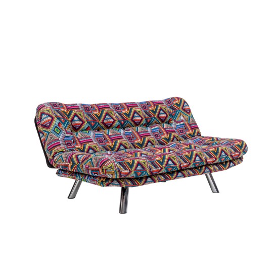 3-Seat Sofa-Bed Misa Small Sofabed - Patchwork Multicolor Atelier del Sofa 3-Seat Sofa-Bed Misa Small Sofabed - Patchwork Multicolor