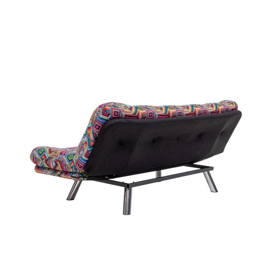 3-Seat Sofa-Bed Misa Small Sofabed - Patchwork Multicolor Atelier del Sofa 3-Seat Sofa-Bed Misa Small Sofabed - Patchwork Multicolor