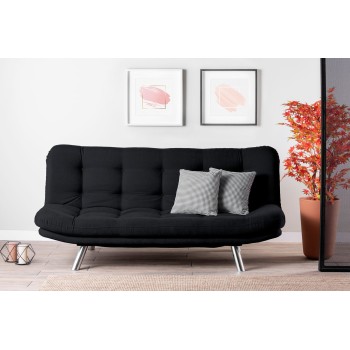 3-Seat Sofa-Bed Misa Sofabed - Black Black