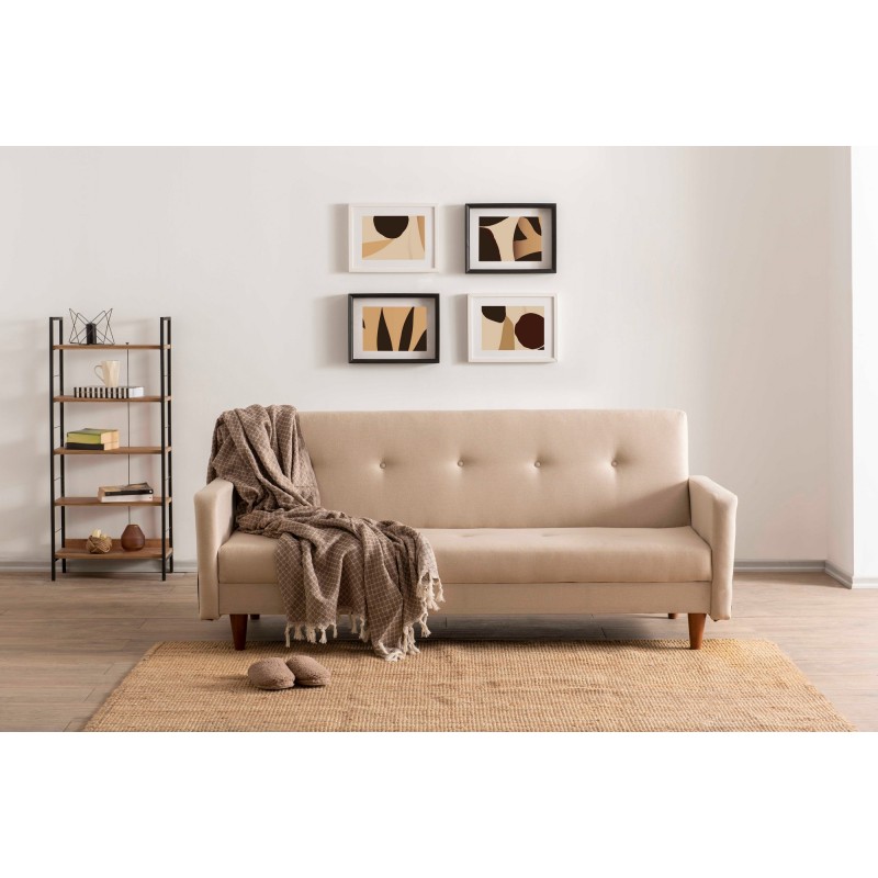3-Seat Sofa-Bed Hiko - Cream Cream