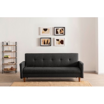 3-Seat Sofa-Bed Hiko - Dark Grey Dark Grey