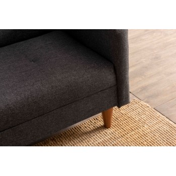 3-Seat Sofa-Bed Hiko - Dark Grey Dark Grey
