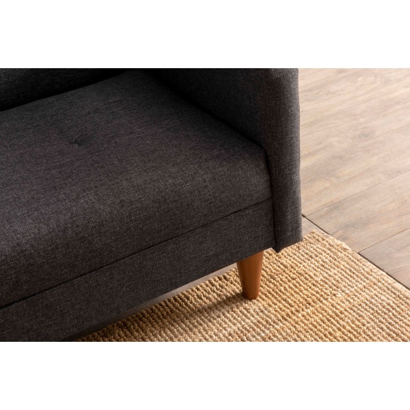 3-Seat Sofa-Bed Hiko - Dark Grey Dark Grey