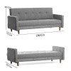 3-Seat Sofa-Bed Hiko - Light Grey Light Grey