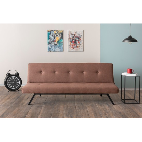 Τριθέσιος Καναπές κρεβάτι Zola - Χρώμα Καφέ - 180x55x78εκ Τριθέσιος Καναπές κρεβάτι Zola - Χρώμα Καφέ
