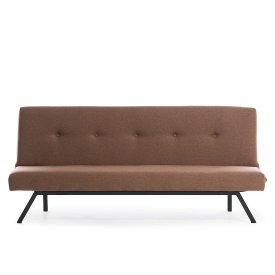 Τριθέσιος Καναπές κρεβάτι Zola - Χρώμα Καφέ - 180x55x78εκ Τριθέσιος Καναπές κρεβάτι Zola - Χρώμα Καφέ