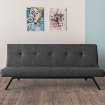 3-Seat Sofa-Bed Zola - Dark Grey Dark Grey