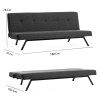 3-Seat Sofa-Bed Zola - Dark Grey Dark Grey