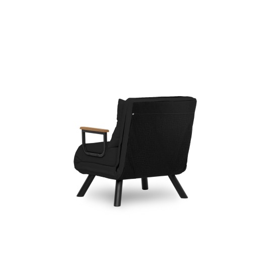 Πολυθρόνα Κρεβάτι - Sando Single - Χρώμα Σκούρο Γκρι- 175x60x60εκ