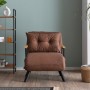 Πολυθρόνα Κρεβάτι - Sando Single - Χρώμα Καφέ - 175x60x60εκ