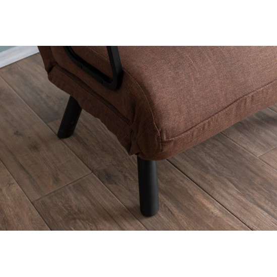 Πολυθρόνα Κρεβάτι - Sando Single - Χρώμα Καφέ - 175x60x60εκ