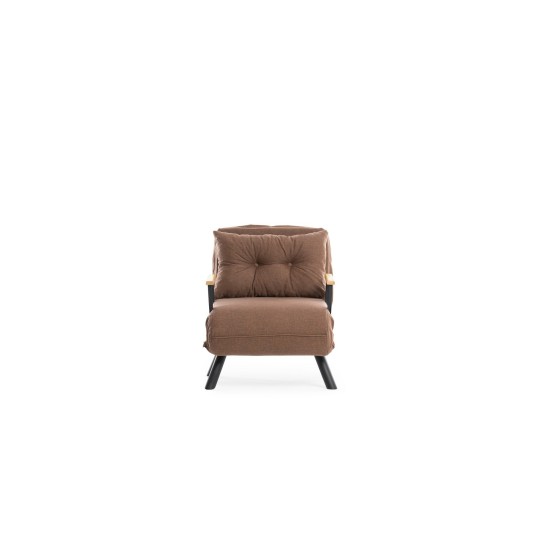 Πολυθρόνα Κρεβάτι - Sando Single - Χρώμα Καφέ - 175x60x60εκ