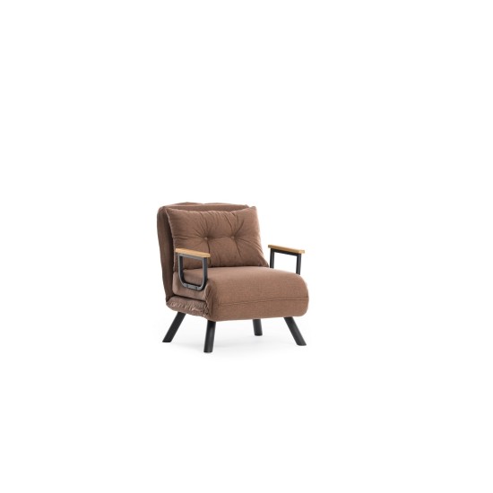 Πολυθρόνα Κρεβάτι - Sando Single - Χρώμα Καφέ - 175x60x60εκ
