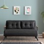 Καναπές Κρεβάτι Διθέσιος - Sando 2 - Χρώμα Σκούρο Γκρι - 133x50x45εκ
