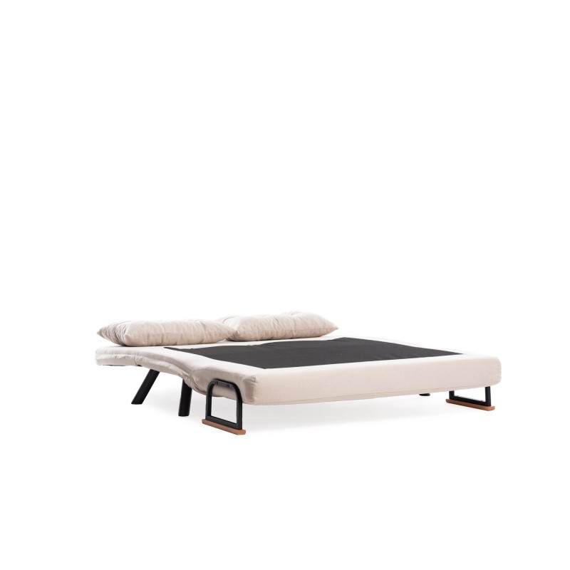 Καναπές Κρεβάτι Διθέσιος - Sando 2 - Χρώμα Μπεζ Ανοιχτό - 133x50x45εκ