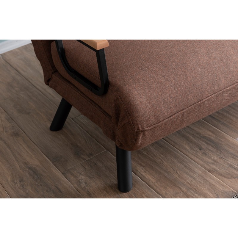Καναπές Κρεβάτι Διθέσιος - Sando 2 - Χρώμα Καφέ- 133x50x45εκ