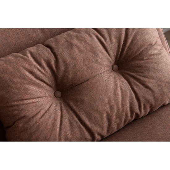 Καναπές Κρεβάτι Διθέσιος - Sando 2 - Χρώμα Καφέ- 133x50x45εκ