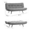 3-Seat Sofa-Bed Misa Small Sofabed - Light Grey Light Grey