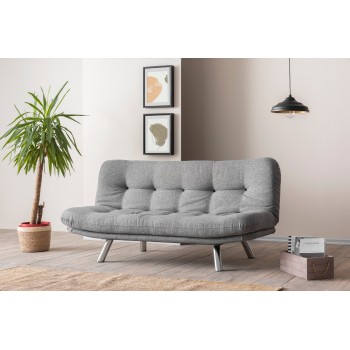 3-Seat Sofa-Bed Misa Small Sofabed - Light Grey Light Grey