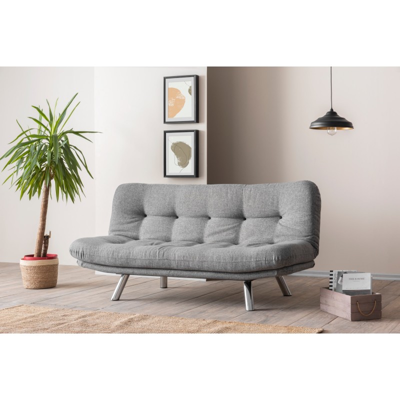 3-Seat Sofa-Bed Misa Small Sofabed - Light Grey Light Grey