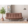 3-Seat Sofa-Bed Misa Small Sofabed - Light Brown Light Brown