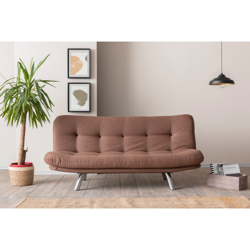 3-Seat Sofa-Bed Misa Small Sofabed - Light Brown Light Brown