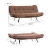 3-Seat Sofa-Bed Misa Small Sofabed - Light Brown Light Brown
