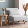 1-Seat Sofa-Bed Folde Single - Teddy Fabric - Grey Grey