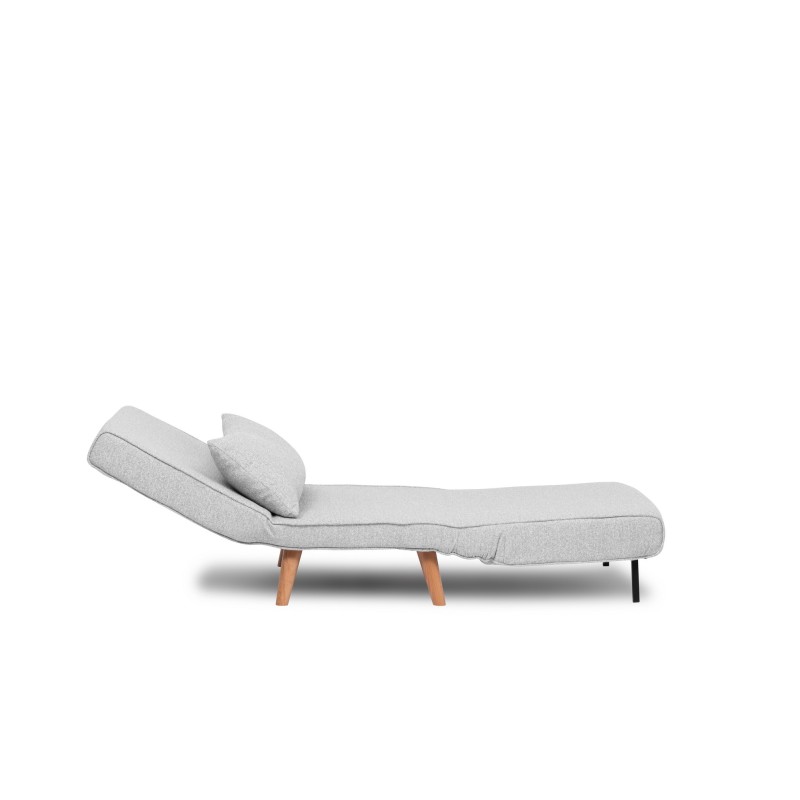 Atelier del Sofa 1-Seat Sofa-Bed Folde Single - Teddy Fabric - Grey Grey