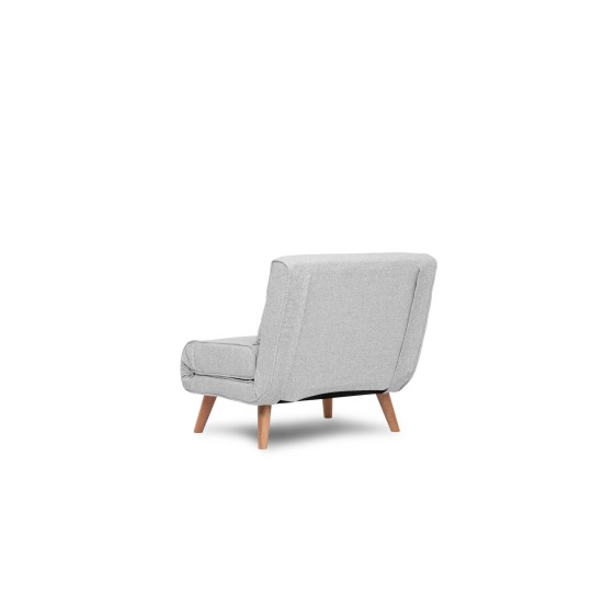 Atelier del Sofa 1-Seat Sofa-Bed Folde Single - Teddy Fabric - Grey Grey