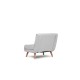 Atelier del Sofa 1-Seat Sofa-Bed Folde Single - Teddy Fabric - Grey Grey
