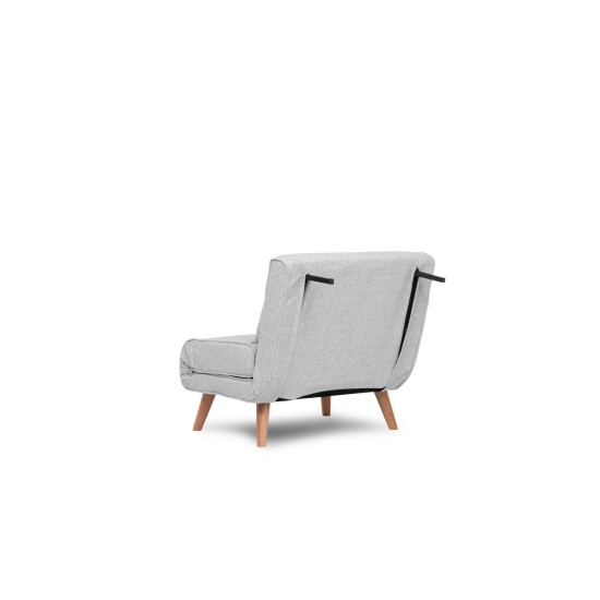 Atelier del Sofa 1-Seat Sofa-Bed Folde Single - Teddy Fabric - Grey Grey