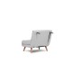Atelier del Sofa 1-Seat Sofa-Bed Folde Single - Teddy Fabric - Grey Grey