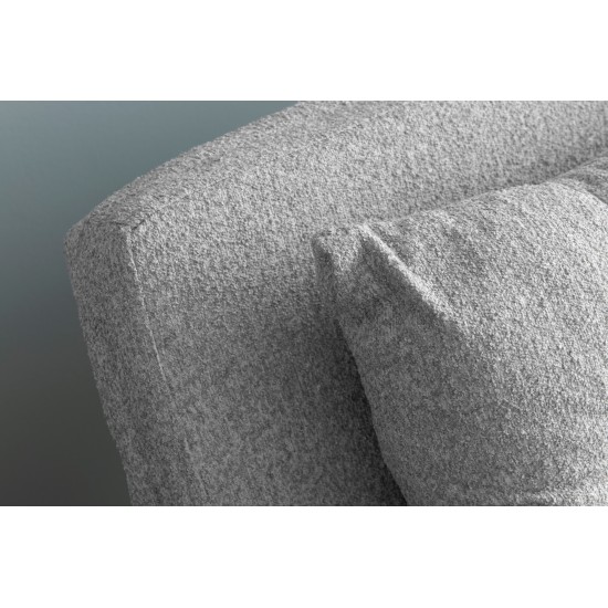 Atelier del Sofa 1-Seat Sofa-Bed Folde Single - Teddy Fabric - Grey Grey