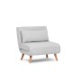 Atelier del Sofa 1-Seat Sofa-Bed Folde Single - Teddy Fabric - Grey Grey