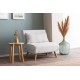 1-Seat Sofa-Bed Folde Single - Teddy Fabric - White White