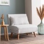 1-Seat Sofa-Bed Folde Single - Teddy Fabric - White White