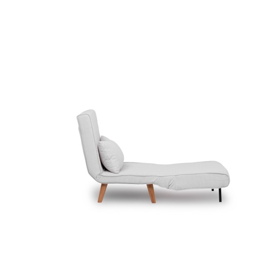 1-Seat Sofa-Bed Folde Single - Teddy Fabric - White White