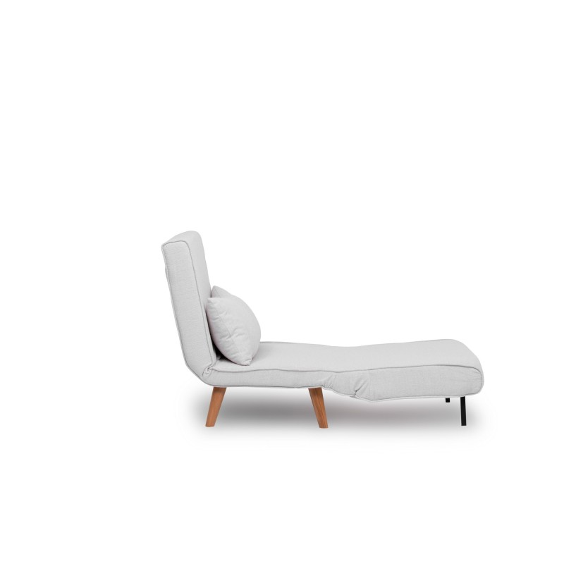 1-Seat Sofa-Bed Folde Single - Teddy Fabric - White White