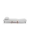 1-Seat Sofa-Bed Folde Single - Teddy Fabric - White White