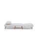 1-Seat Sofa-Bed Folde Single - Teddy Fabric - White White