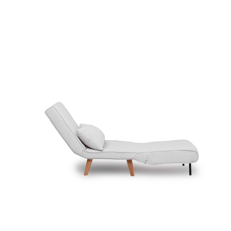 1-Seat Sofa-Bed Folde Single - Teddy Fabric - White White