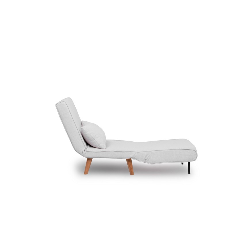 1-Seat Sofa-Bed Folde Single - Teddy Fabric - White White