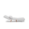 1-Seat Sofa-Bed Folde Single - Teddy Fabric - White White